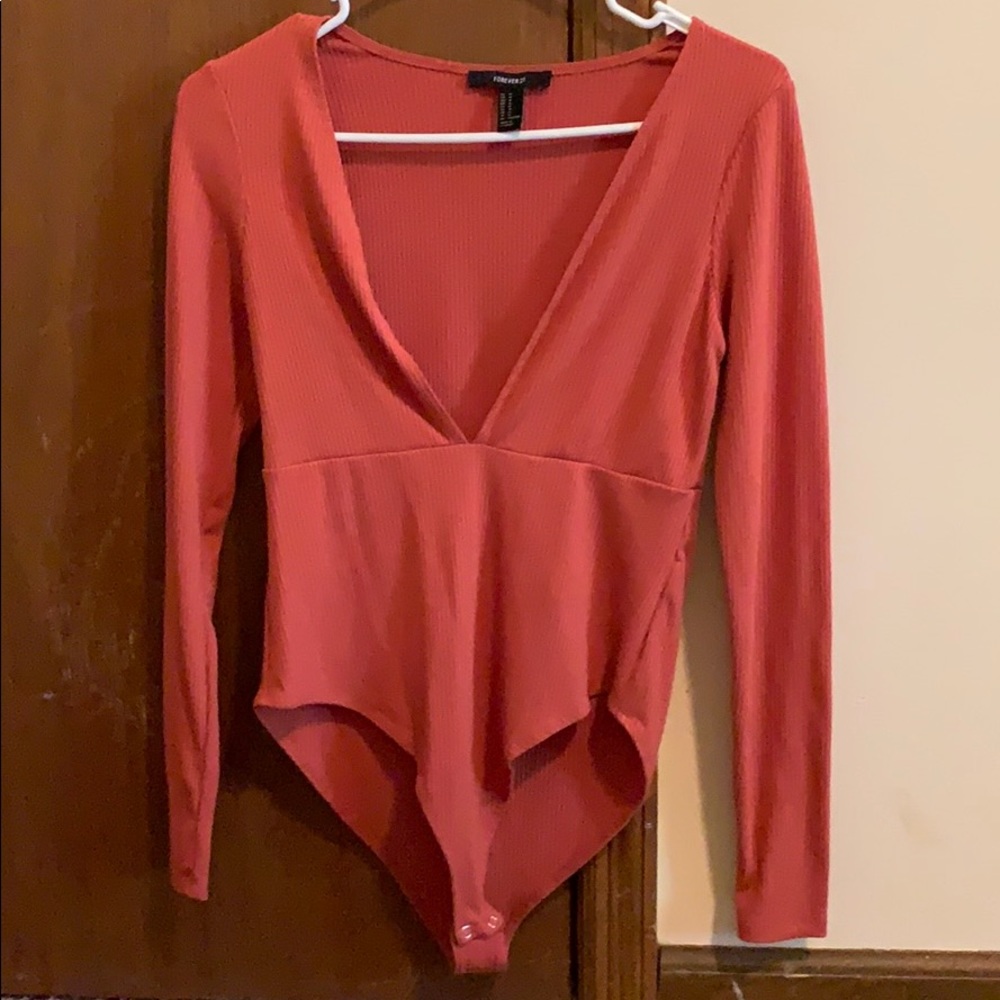 Cute low cut bodysuit